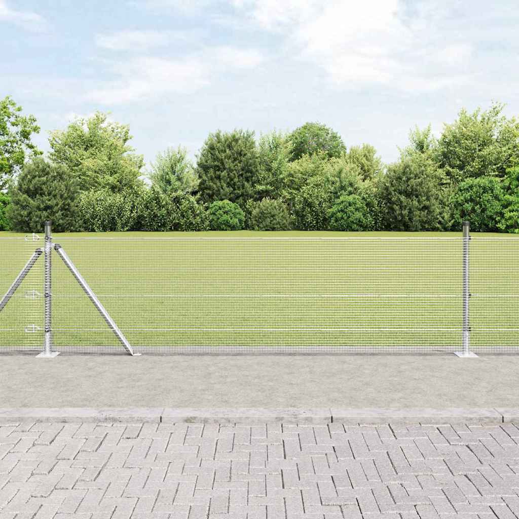 Zavareno žičano ogradno mreža s betonskom podlogom 100 x 0,6 m