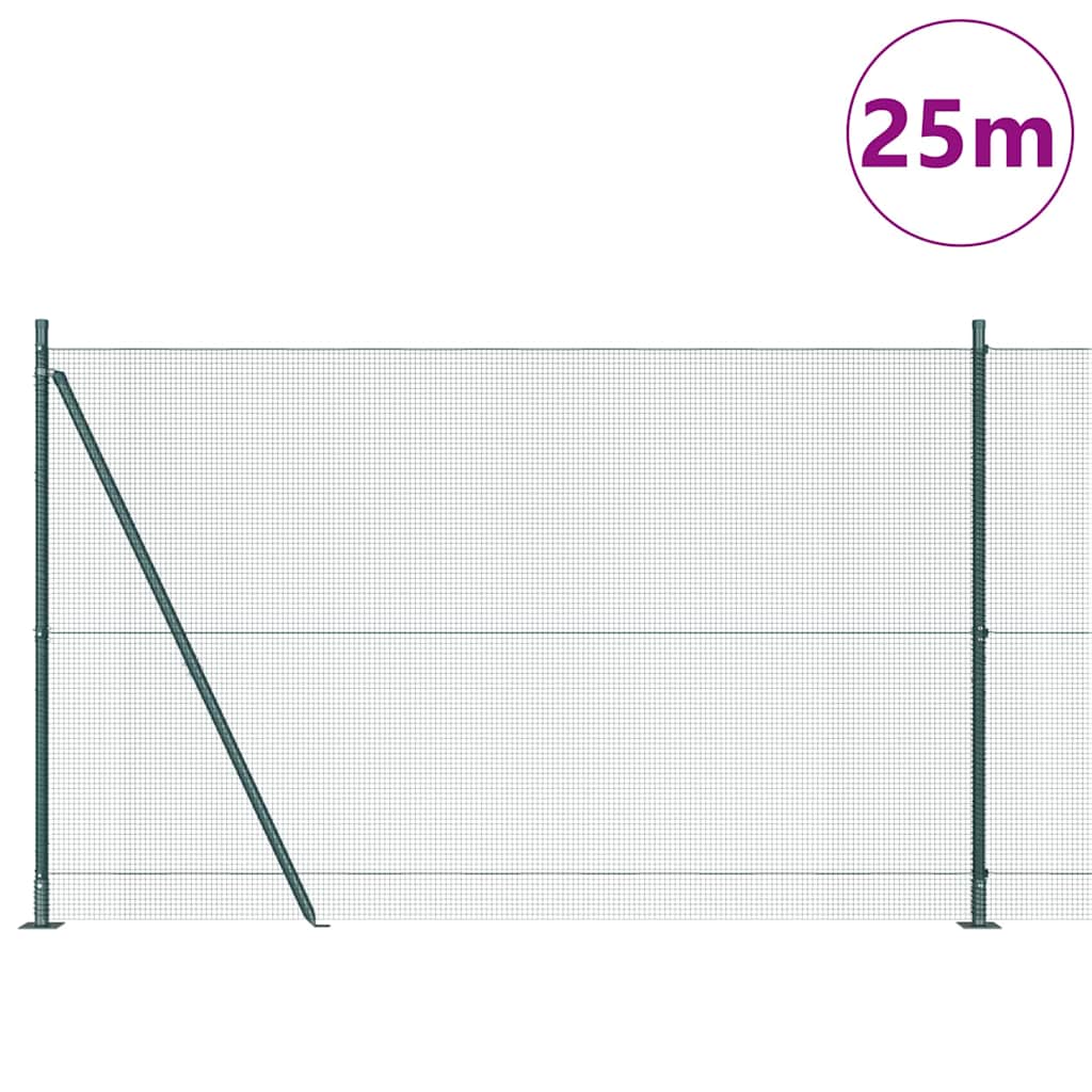 Zavareno žičano ogradno mreža s betonskom podlogom 25 x 1,4 m