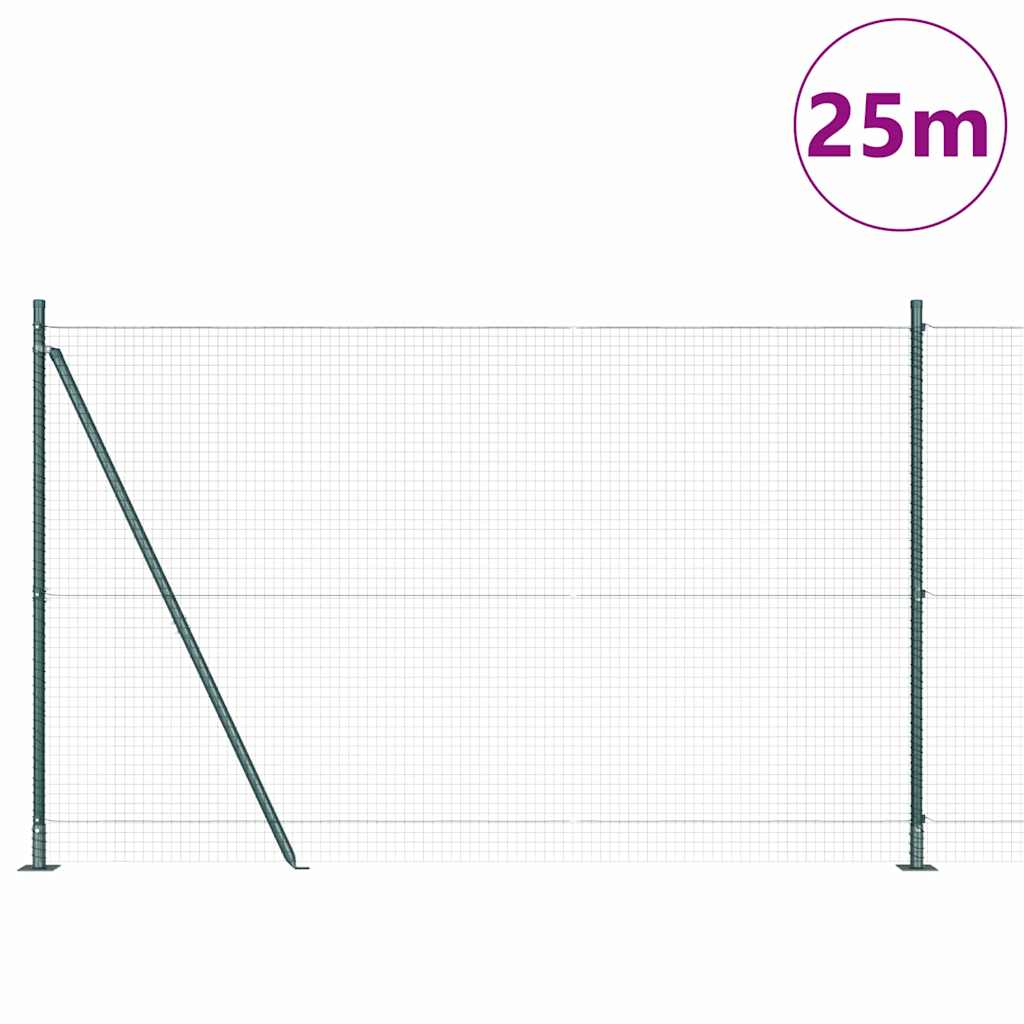 Zavareno žičano ogradno mreža s betonskom podlogom 25 x 1,4 m