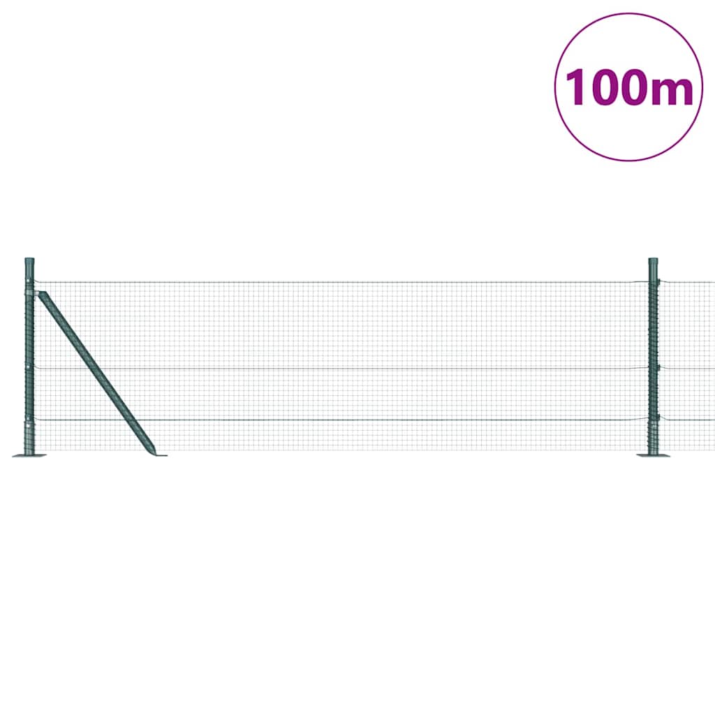Zavareno žičano ogradno mreža s betonskom podlogom 100 x 0,6 m
