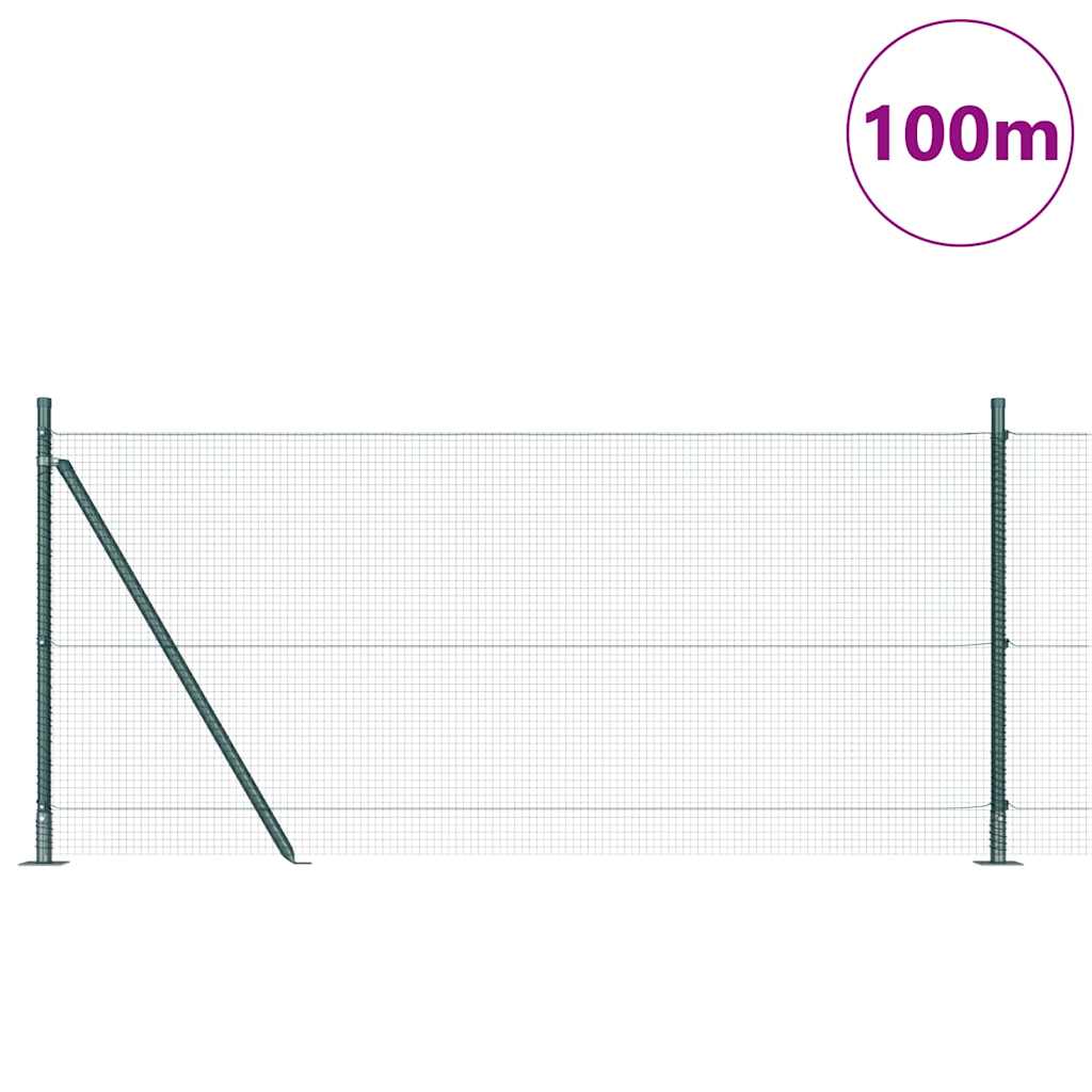 Zavareno žičano ogradno mreža s betonskom podlogom 100 x 1 m