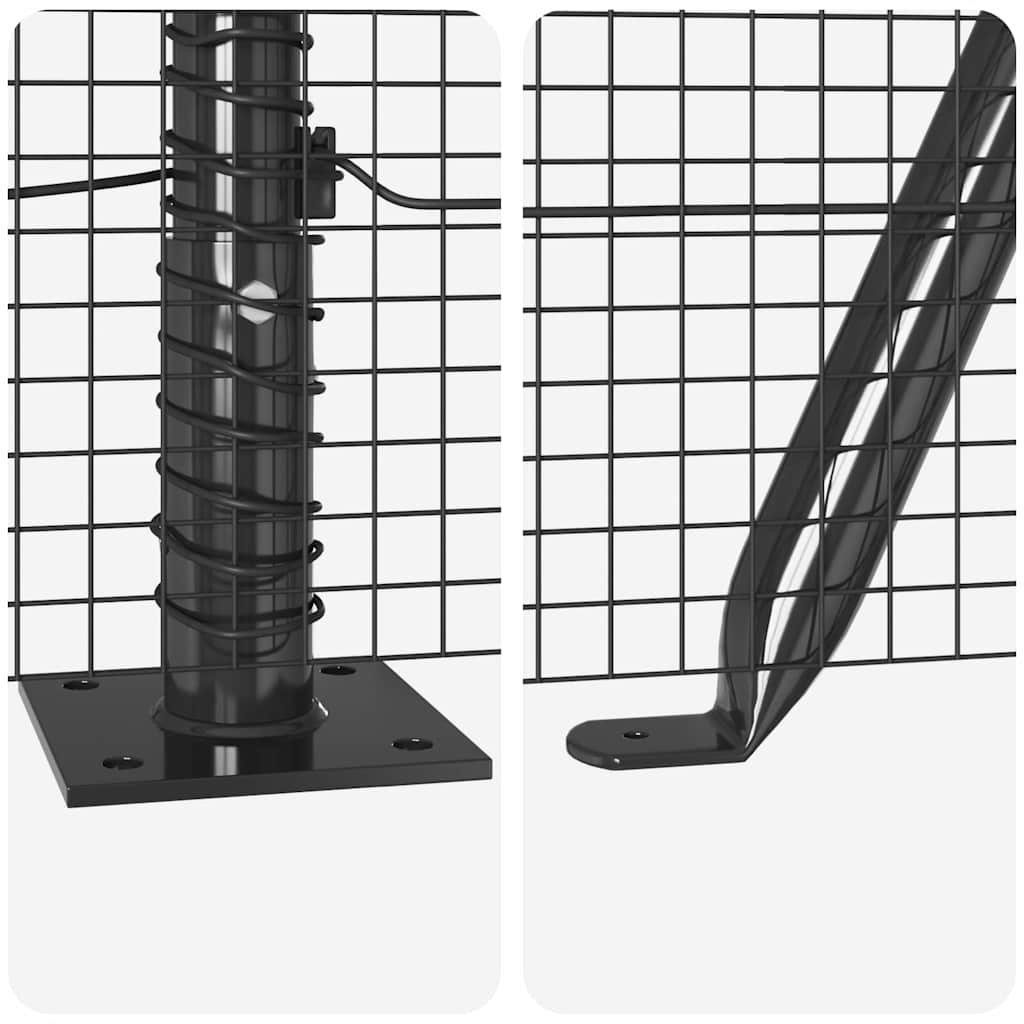 Zavareno žičano ogradno mreža s betonskom podlogom 10 x 0,6 m