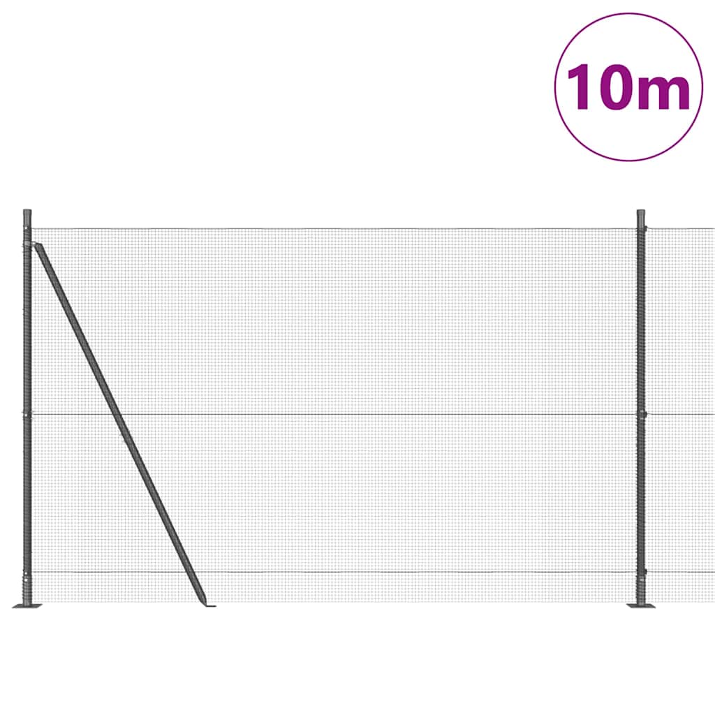 Zavareno žičano ogradno mreža s betonskom podlogom 10 x 1,5 m