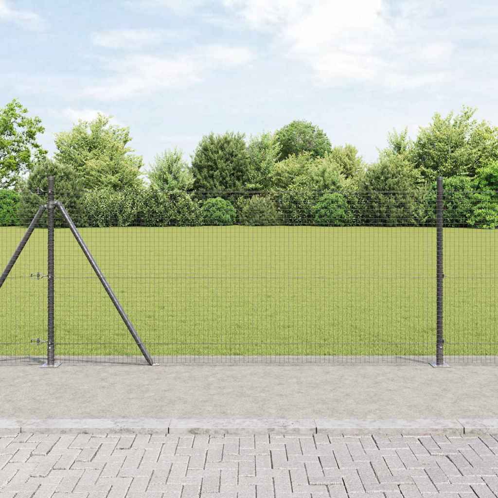 Zavareno žičano ogradno mreža s betonskom podlogom 25 x 0,8 m