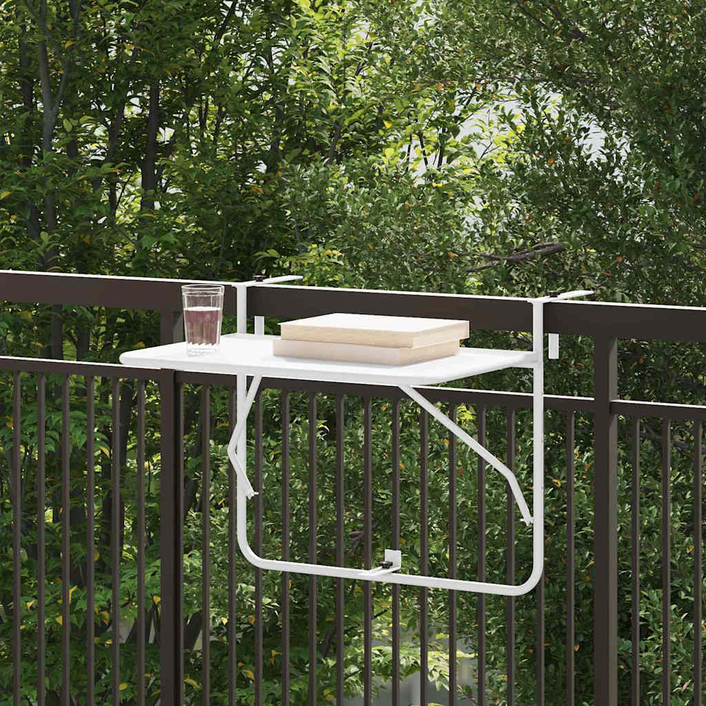 Viseci Balkon Stol Bijelo 60 x 39 x 65 cm Čelik