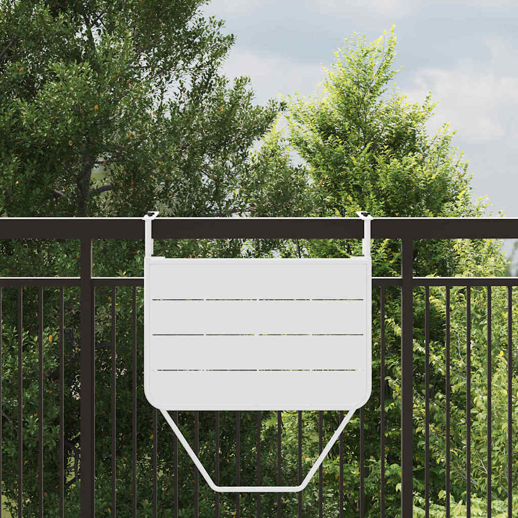 Viseci Balkon Stol Bijelo 60 x 39 x 65 cm Čelik