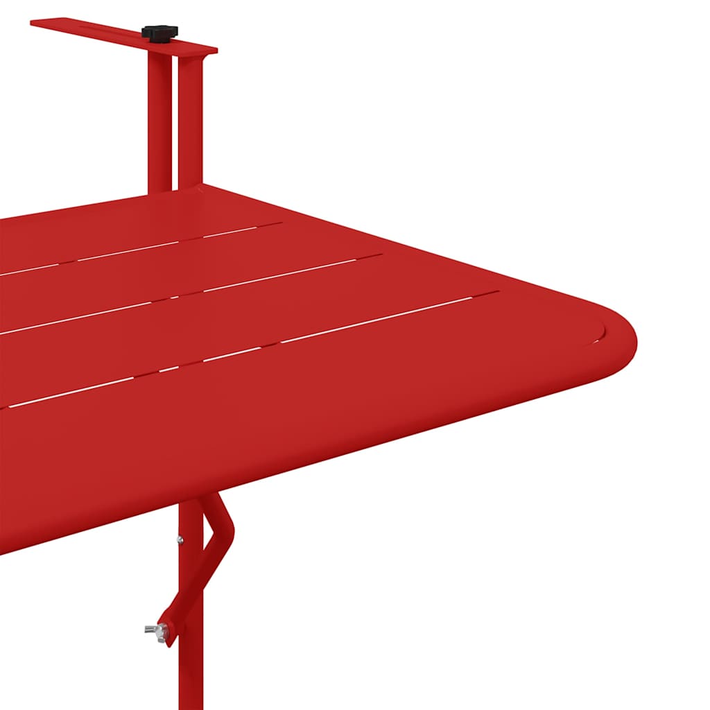 Viseci Balkon Stol Crvena 60 x 39 x 65 cm Čelik