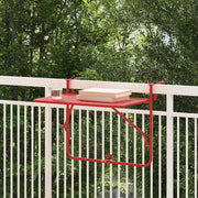 Viseci Balkon Stol Crvena 60 x 39 x 65 cm Čelik