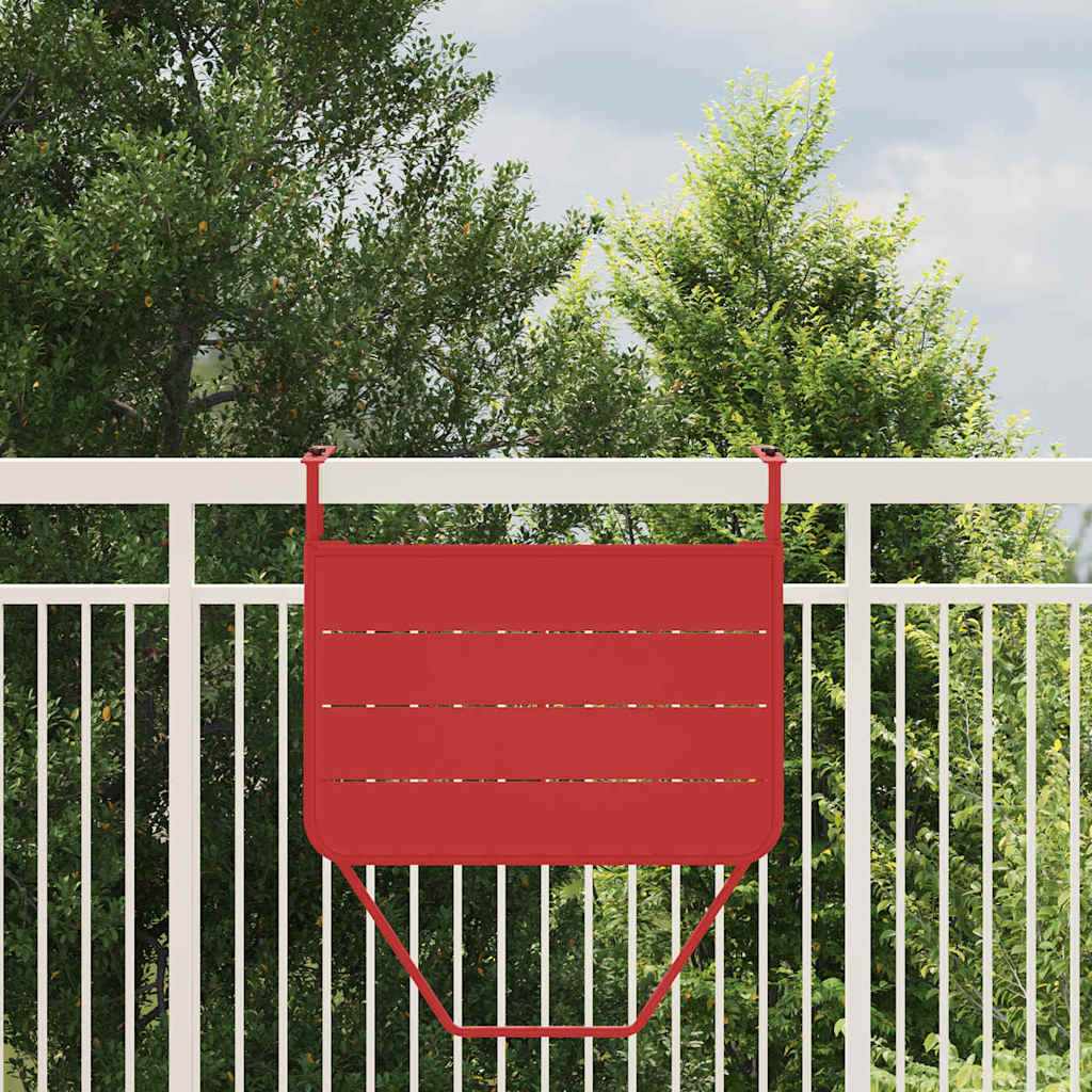 Viseci Balkon Stol Crvena 60 x 39 x 65 cm Čelik