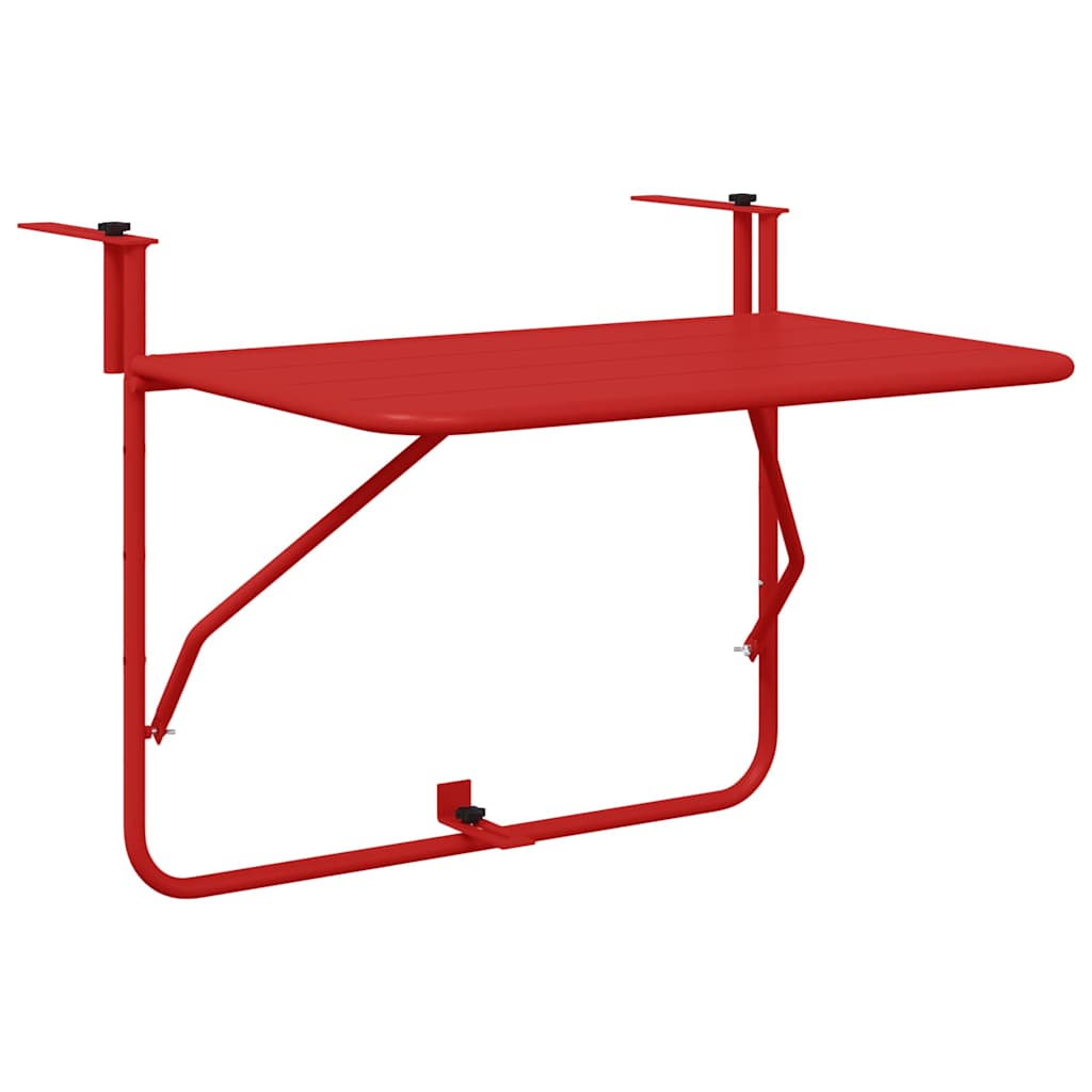 Viseci Balkon Stol Crvena 60 x 39 x 65 cm Čelik