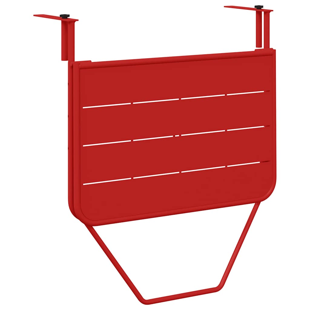 Viseci Balkon Stol Crvena 60 x 39 x 65 cm Čelik