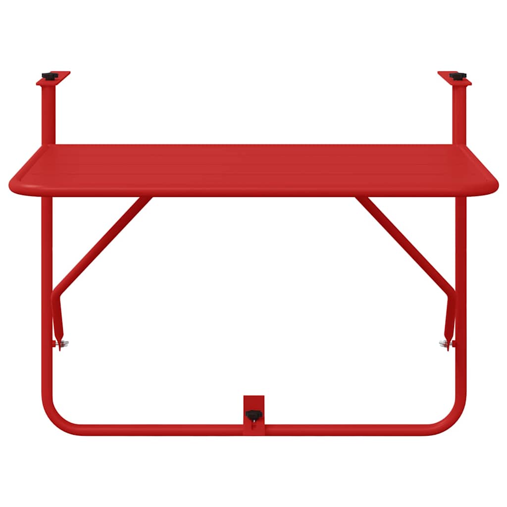 Viseci Balkon Stol Crvena 60 x 39 x 65 cm Čelik