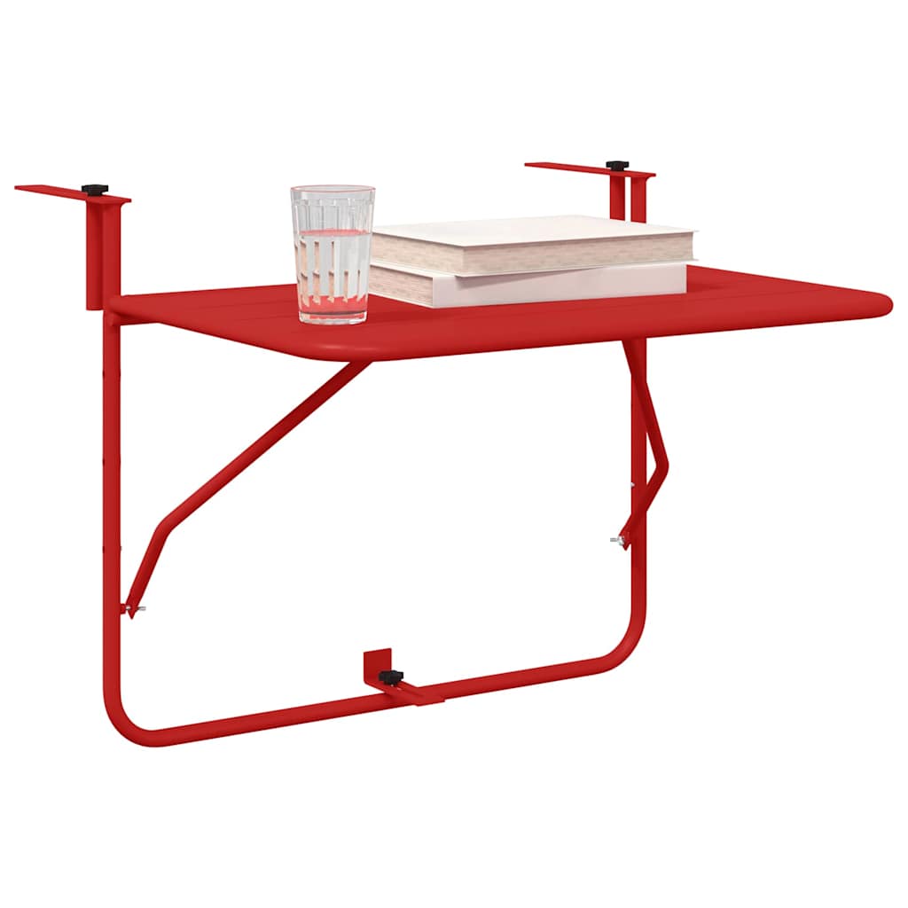 Viseci Balkon Stol Crvena 60 x 39 x 65 cm Čelik