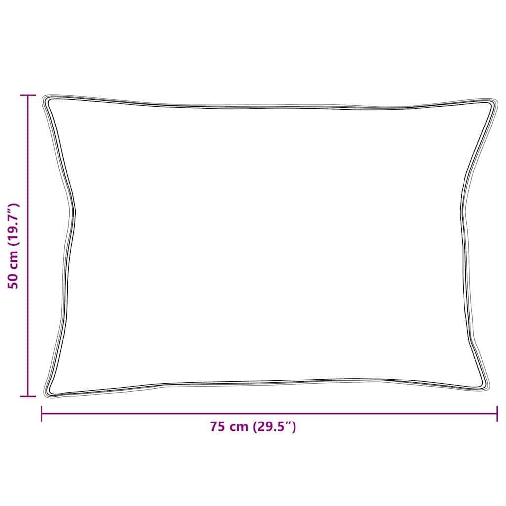 Jastuk s jastukom 2 pcs Bijelo 50 x 75 cm Perje