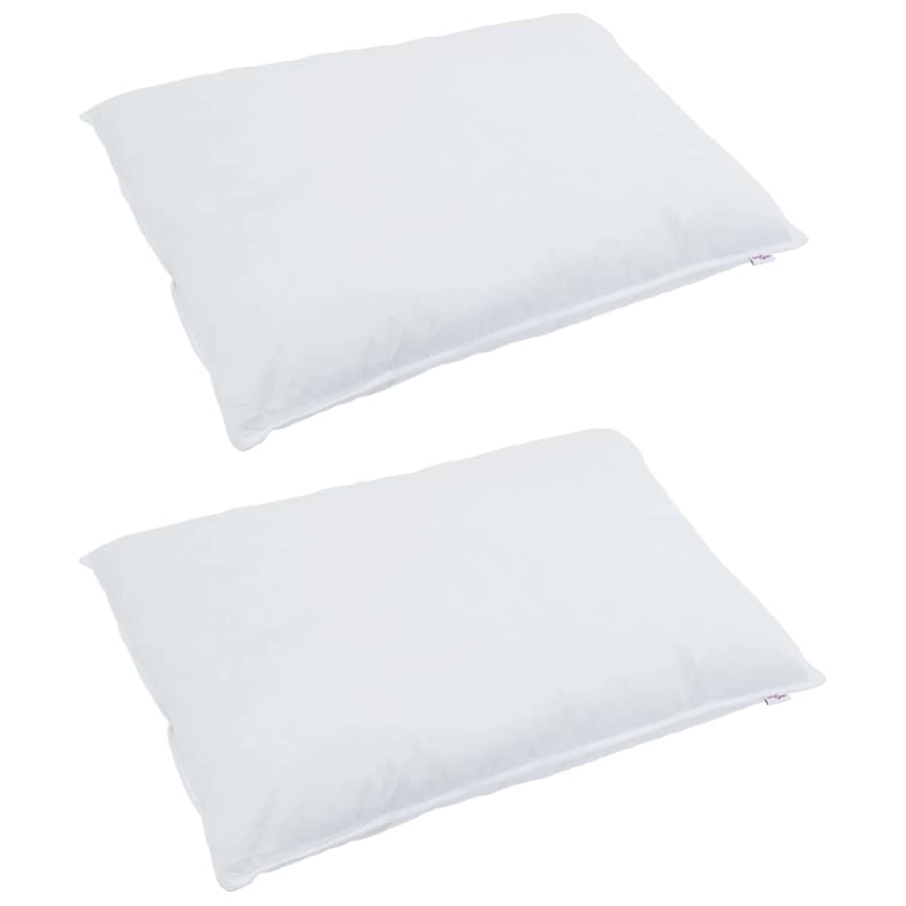 Jastuk s jastukom 2 pcs Bijelo 60 x 70 cm Perje