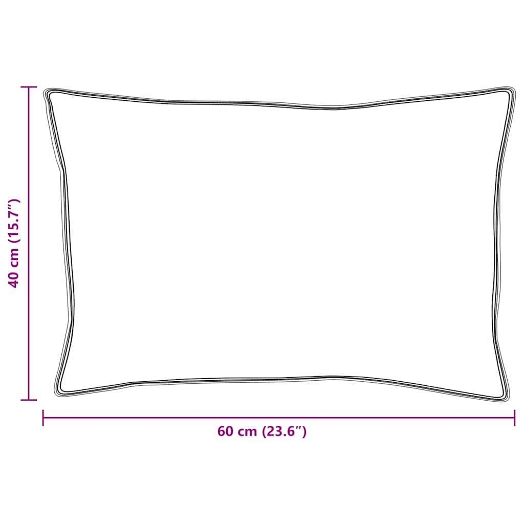 Jastuk s jastukom 2 pcs Bijelo 40 x 60 cm Pamuk