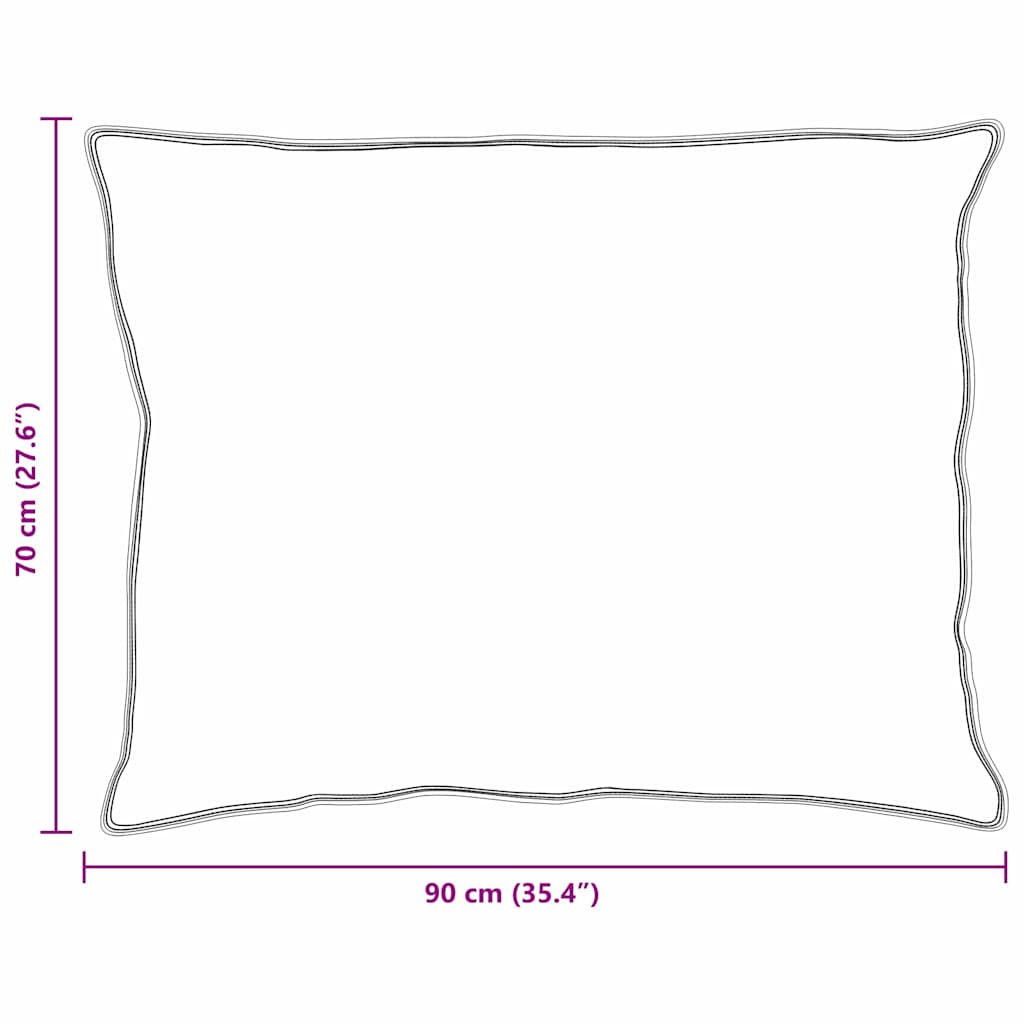 Jastuk s jastukom 2 pcs Bijelo 70 x 90 cm Pamuk