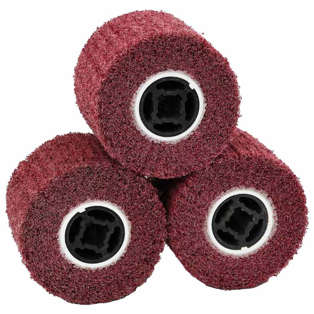 Brusni valjci 3 pcs Crvena 12 x 12 x 10 cm Sintetička vlakna