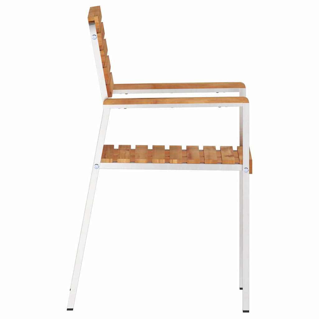 Vrtna stolica 2 pcs Prirodna nafta Čvrsto teak drvo