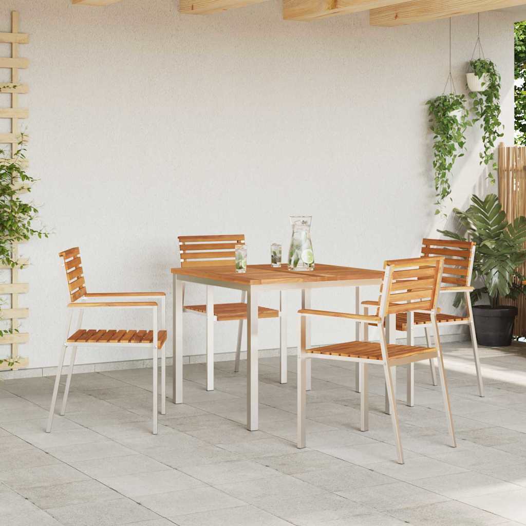 Vrtna stolica 4 pcs Prirodna nafta Čvrsto teak drvo