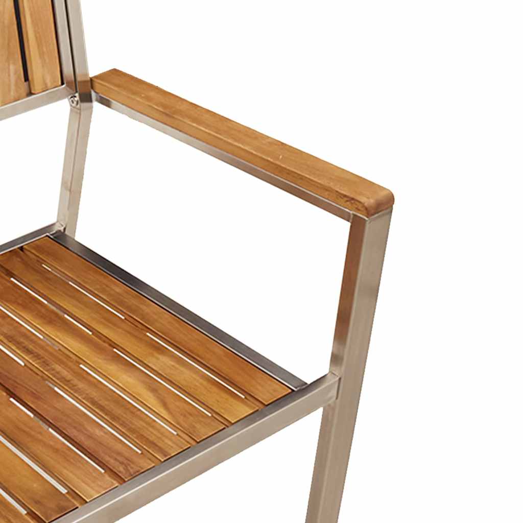 Vrtna stolica 2 pcs Smeđa 56 x 54,5 x 87 cm Čvrsto drvo akacije