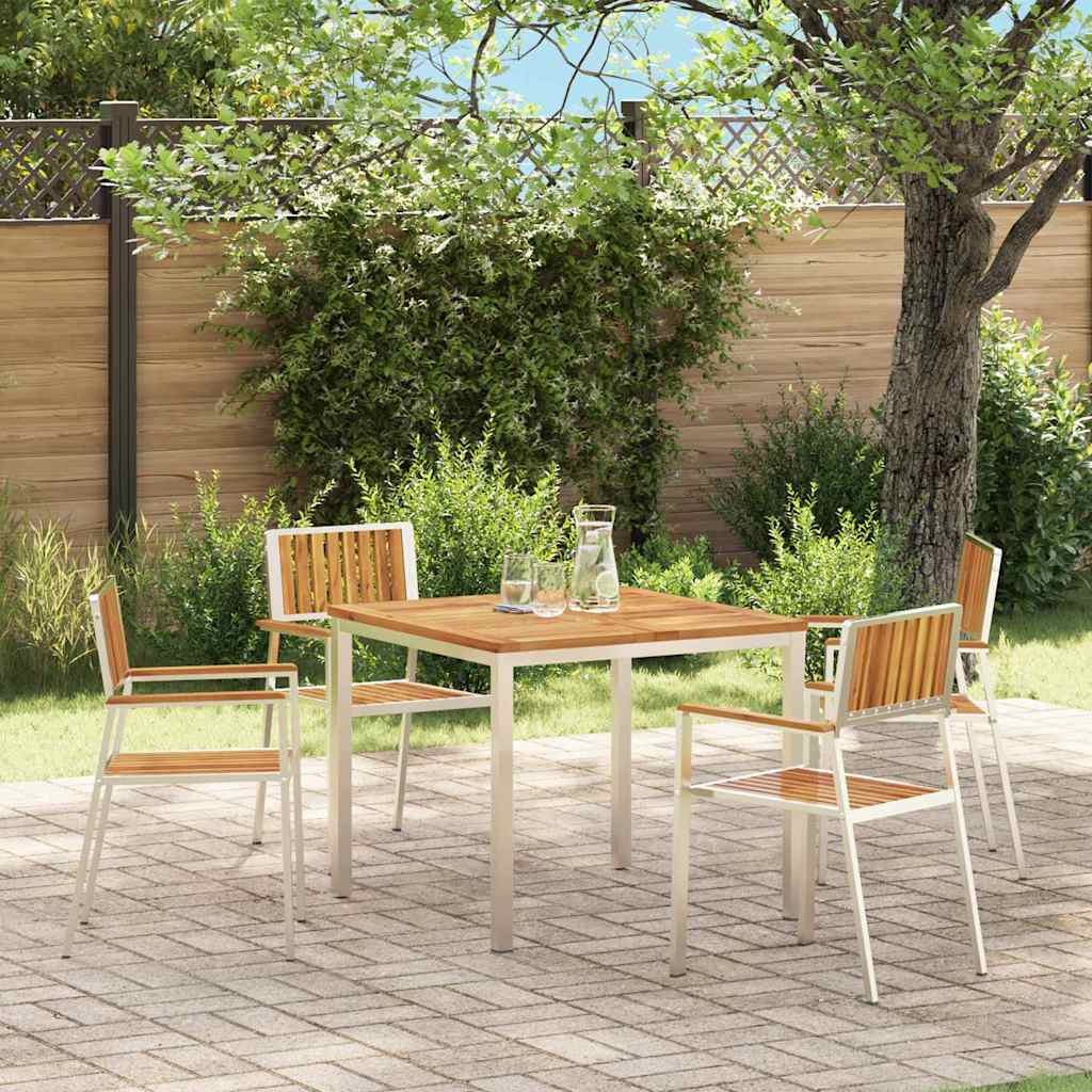 Vrtna stolica 4 pcs Smeđa 56 x 54,5 x 87 cm Čvrsto drvo akacije