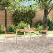 Vrtna stolica 2 pcs Smeđa 56 x 54,5 x 87 cm Čvrsto teak drvo