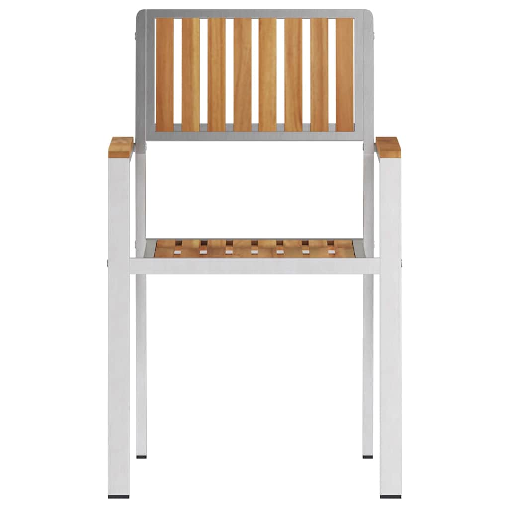 Vrtna stolica 4 pcs Smeđa 56 x 54,5 x 87 cm Čvrsto teak drvo