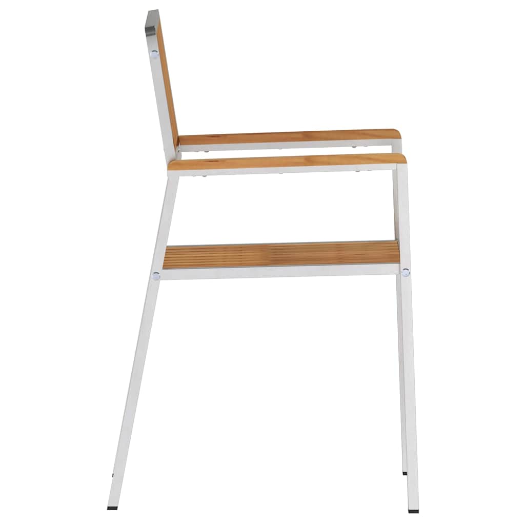 Vrtna stolica 4 pcs Smeđa 56 x 54,5 x 87 cm Čvrsto teak drvo