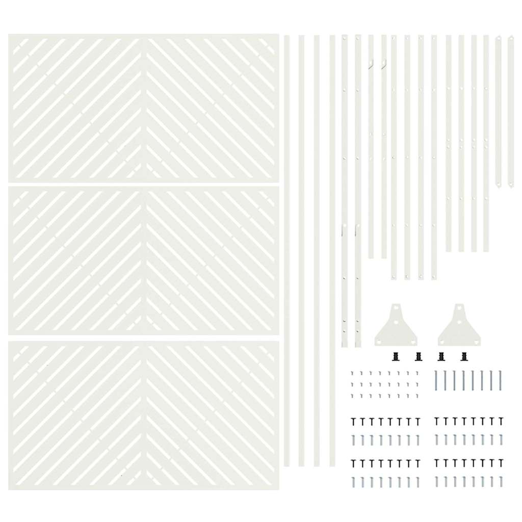 Zaslon za privatnost Bijelo 100 x 50 x 180 cm Čelik