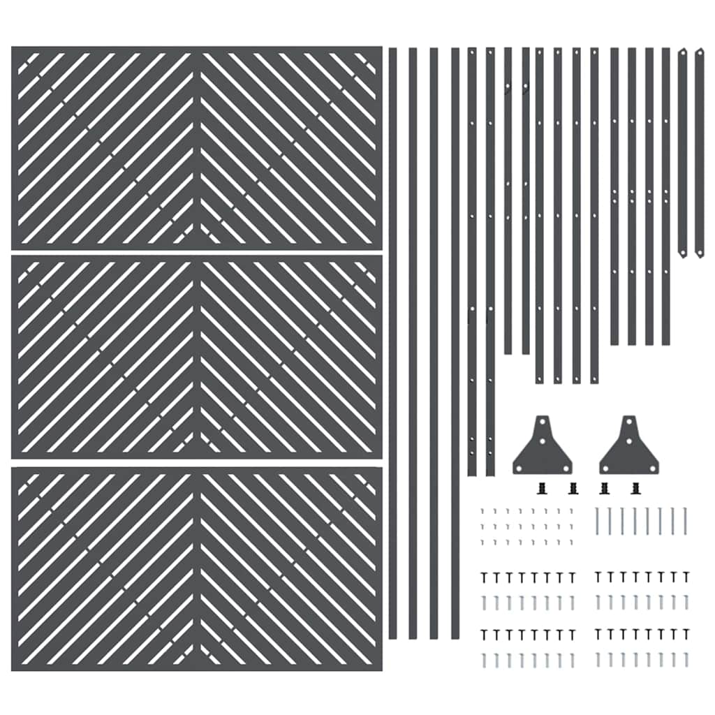 Zaslon za privatnost Antracit 100 x 50 x 180 cm Čelik