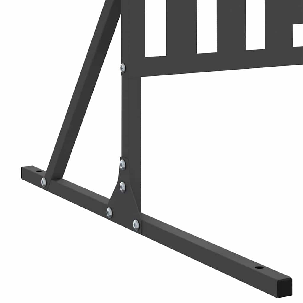 Zaslon za privatnost Crna 100 x 50 x 180 cm Čelik