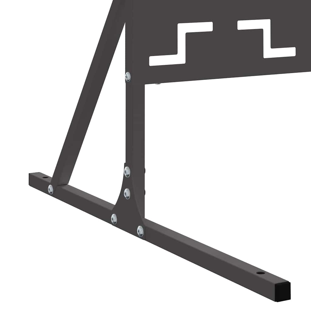 Zaslon za privatnost Crna 100 x 50 x 180 cm Čelik