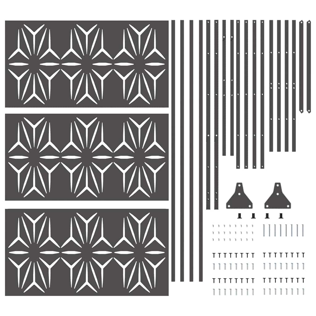 Zaslon za privatnost Crna 100 x 50 x 180 cm Čelik