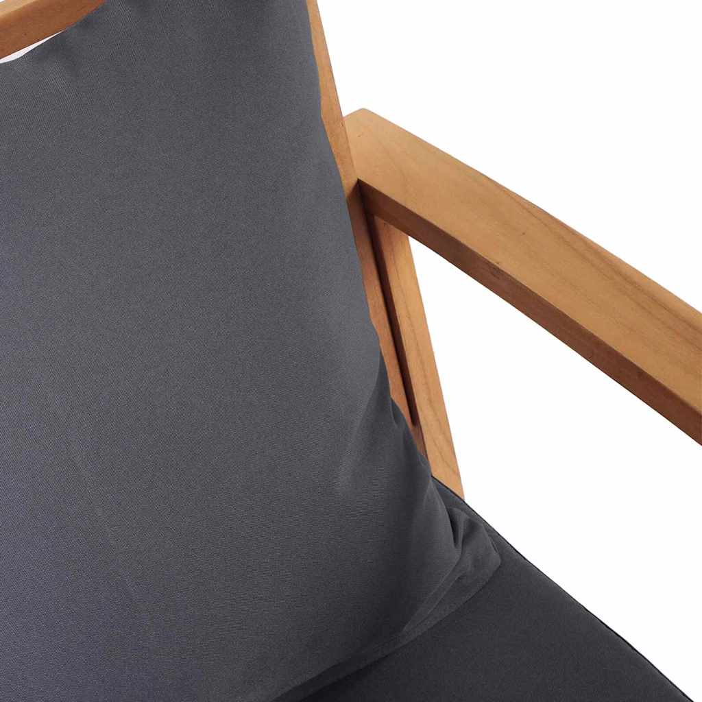 klupa Smeđa i tamno siva 110 x 66 x 76 cm Čvrsto teak drvo
