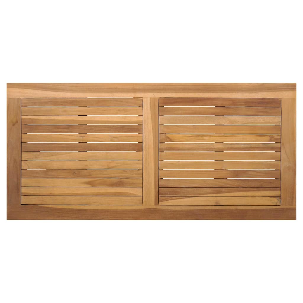 klupa Smeđa i tamno siva 110 x 66 x 76 cm Čvrsto teak drvo