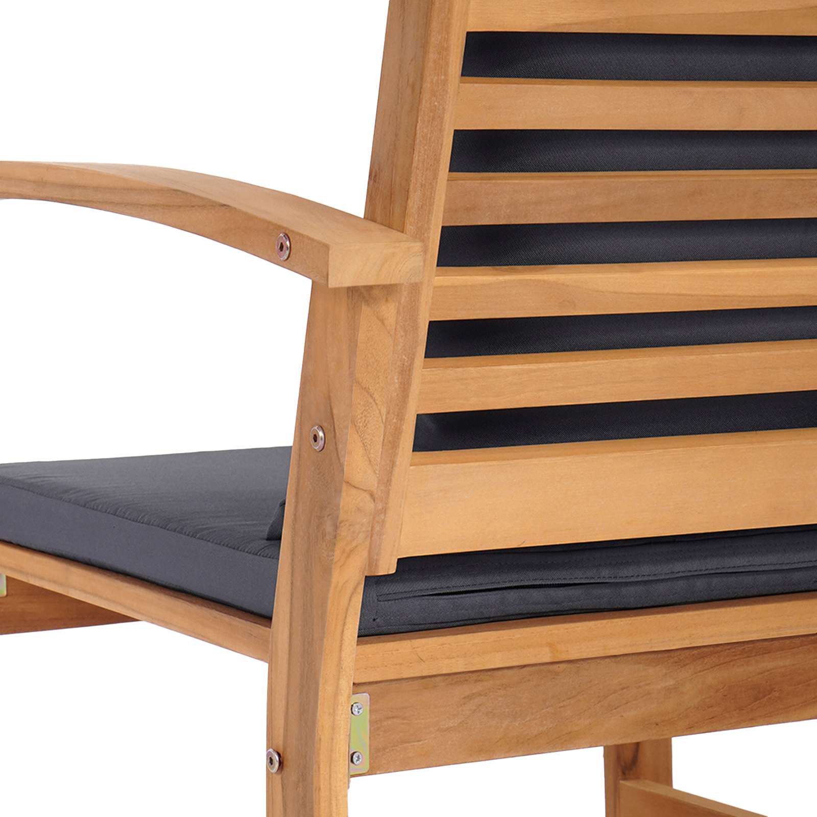 Stolica s jastukom 2 Komad Smeđa i tamno siva 65 x 60 x 76,5 cm