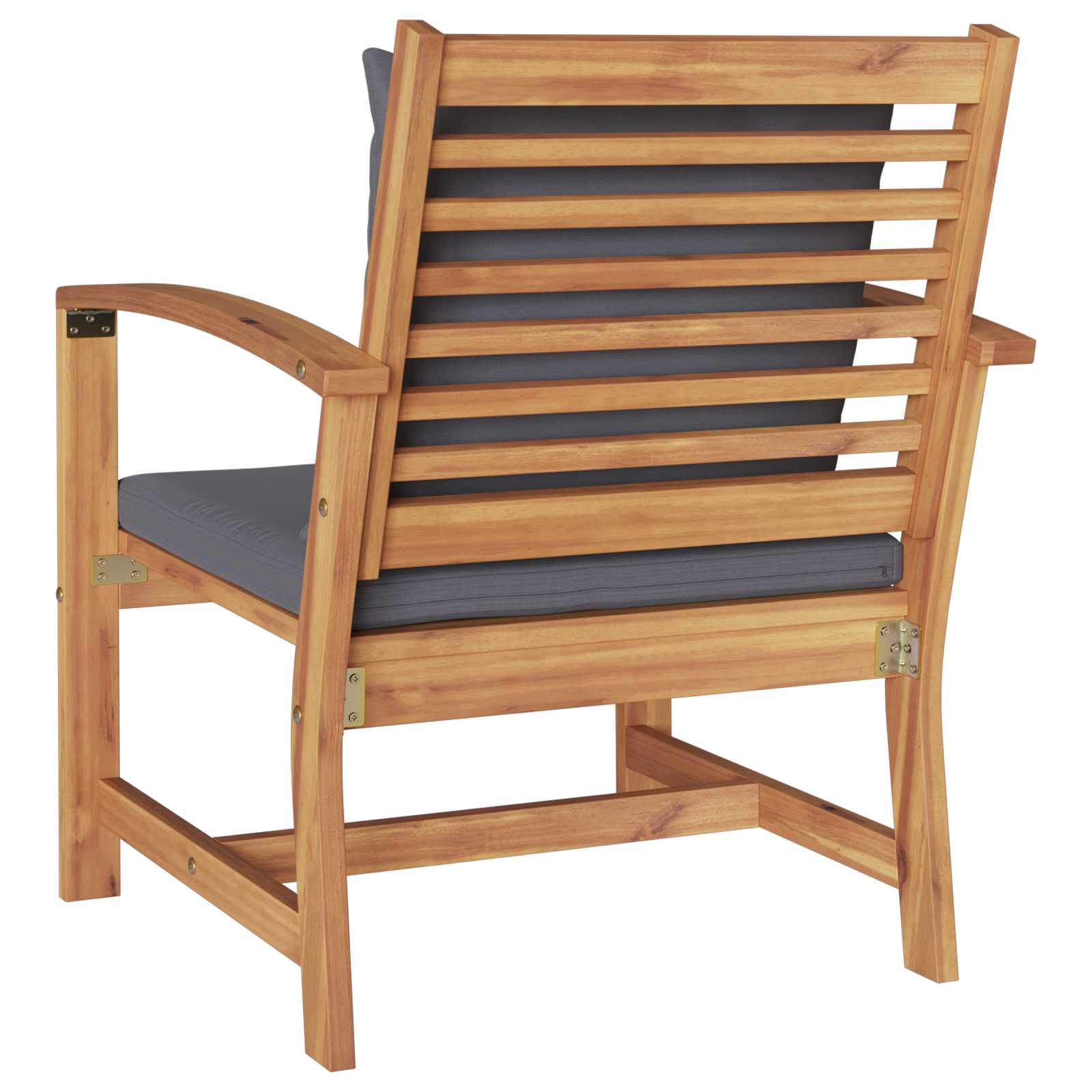 Stolica s jastukom 2 Komad Smeđa i tamno siva 65 x 60 x 76,5 cm