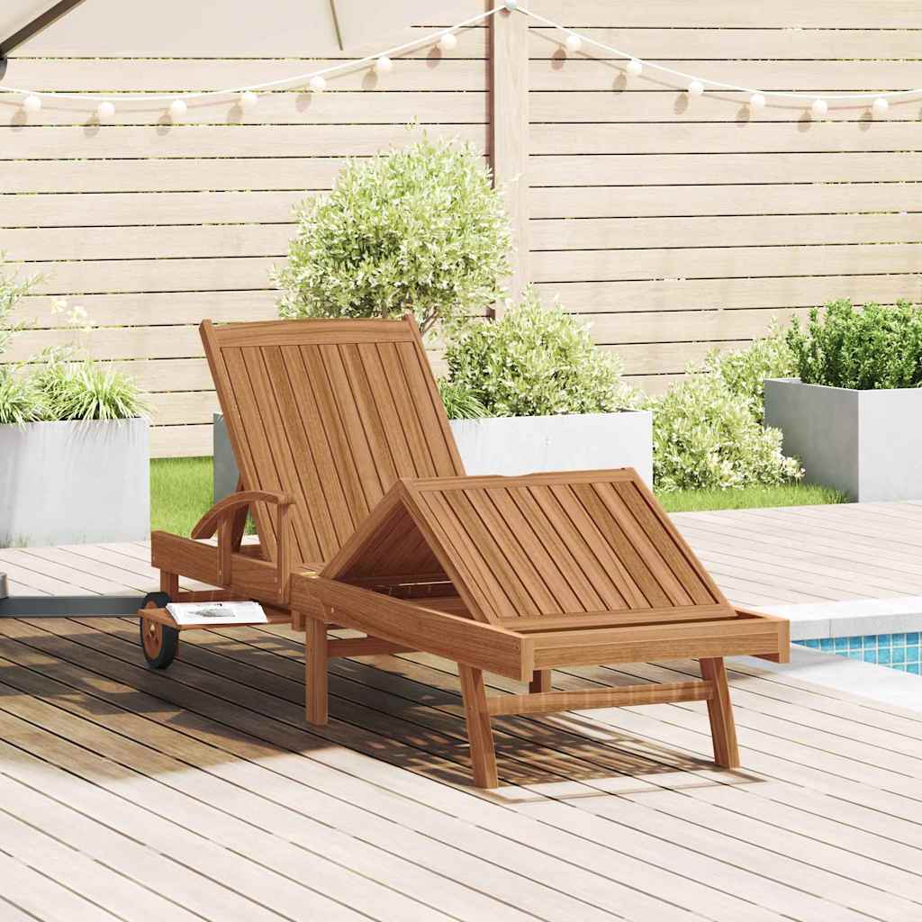 Ležaljka za sunčanje Smeđa 195 x 59 x 78,5 cm Čvrsto teak drvo