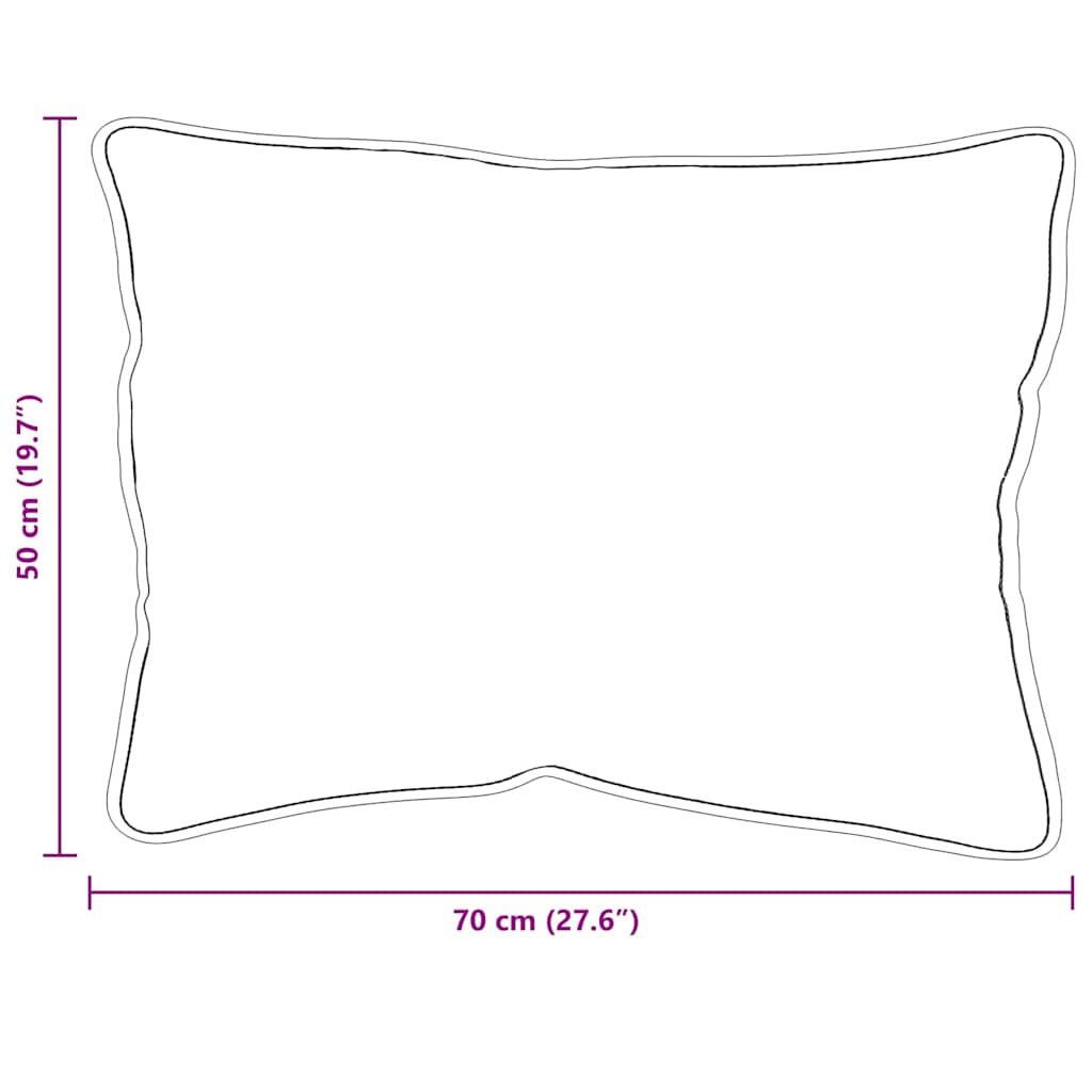 Jastuk 2 pcs Bijelo 70 x 52 x 20 cm Pamuk i poliester