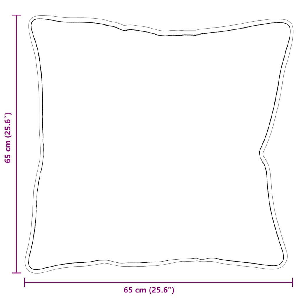 Jastuk 2 pcs Bijelo 65 x 65 x 20 cm Pamuk i poliester