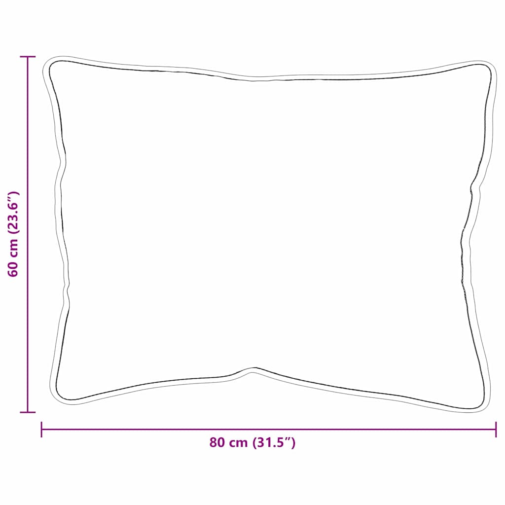 Jastuk 2 pcs Bijelo 80 x 60 x 20 cm Pamuk i poliester