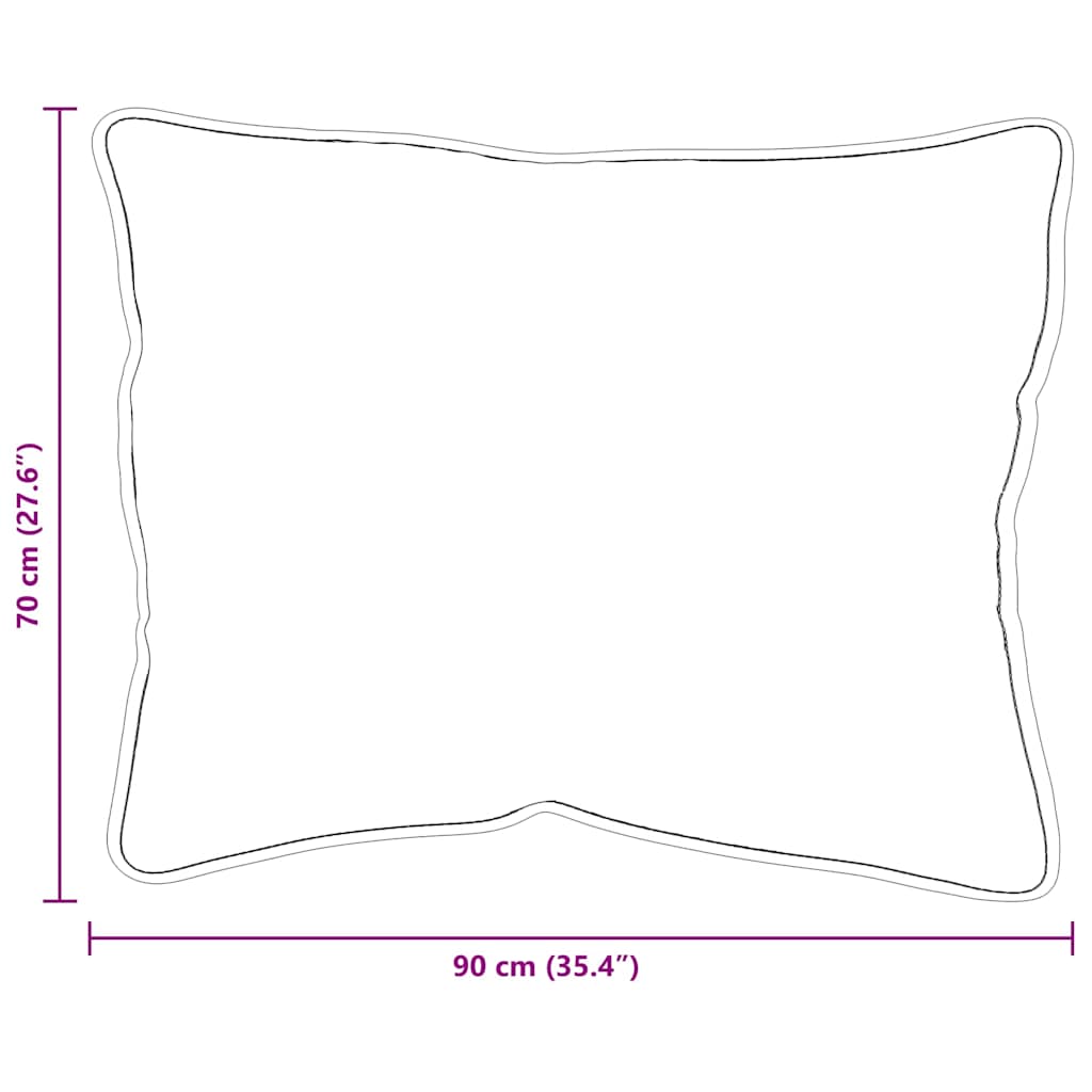 Jastuk 2 pcs Bijelo 90 x 70 x 40 cm Pamuk i poliester