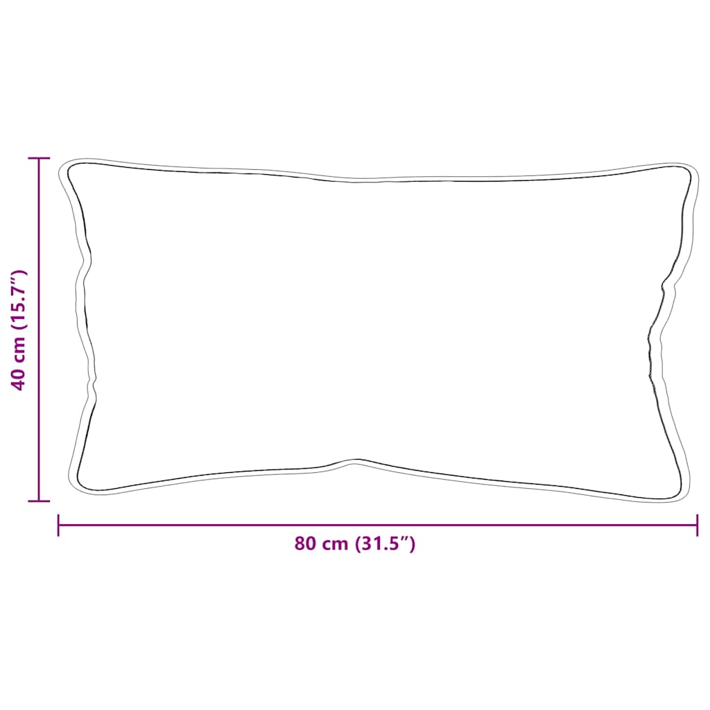 Jastuk s jastukom Bijelo 80 x 40 x 20 cm Poliester