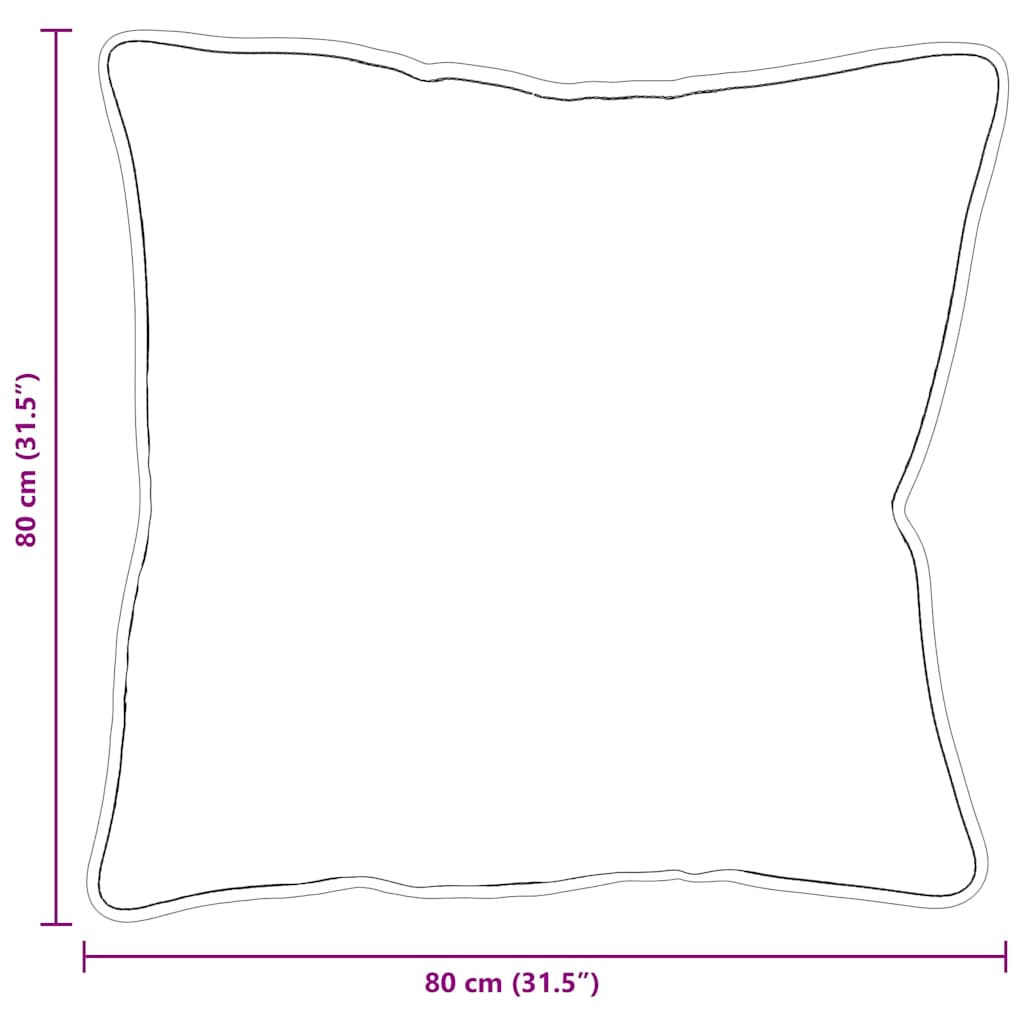 Jastuk s jastukom Bijelo 81 x 80 x 20 cm Poliester