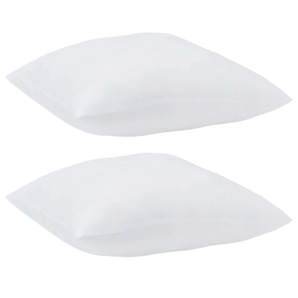 Jastuk s jastukom 2 pcs Bijelo 51 x 50 x 20 cm Poliester