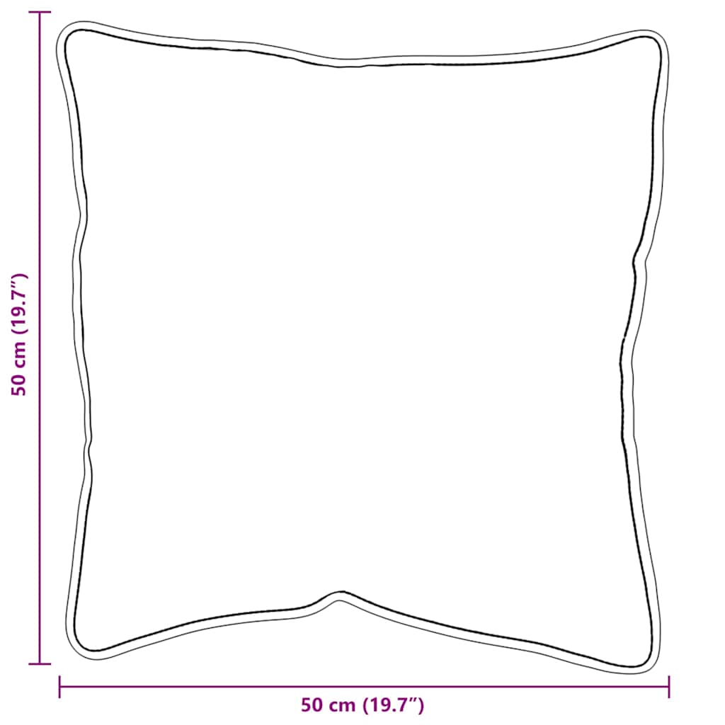 Jastuk s jastukom 2 pcs Bijelo 51 x 50 x 20 cm Poliester