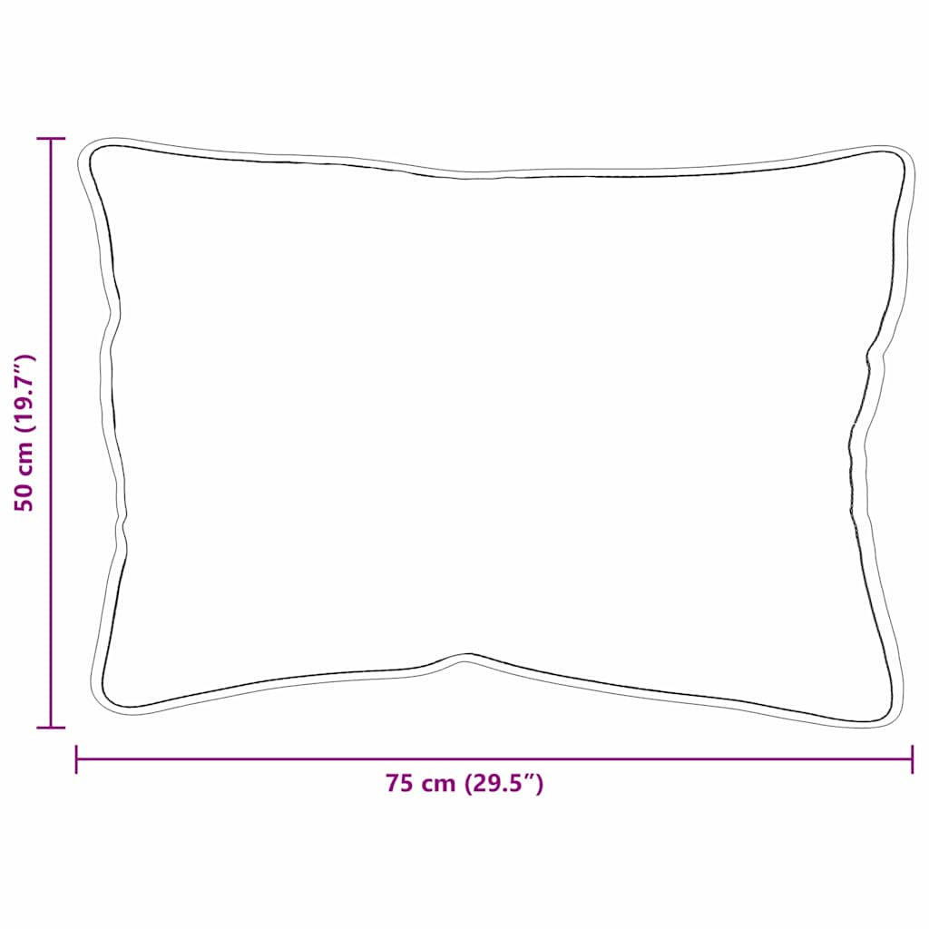 Jastuk s jastukom 2 pcs Bijelo 61 x 41 x 20 cm Poliester