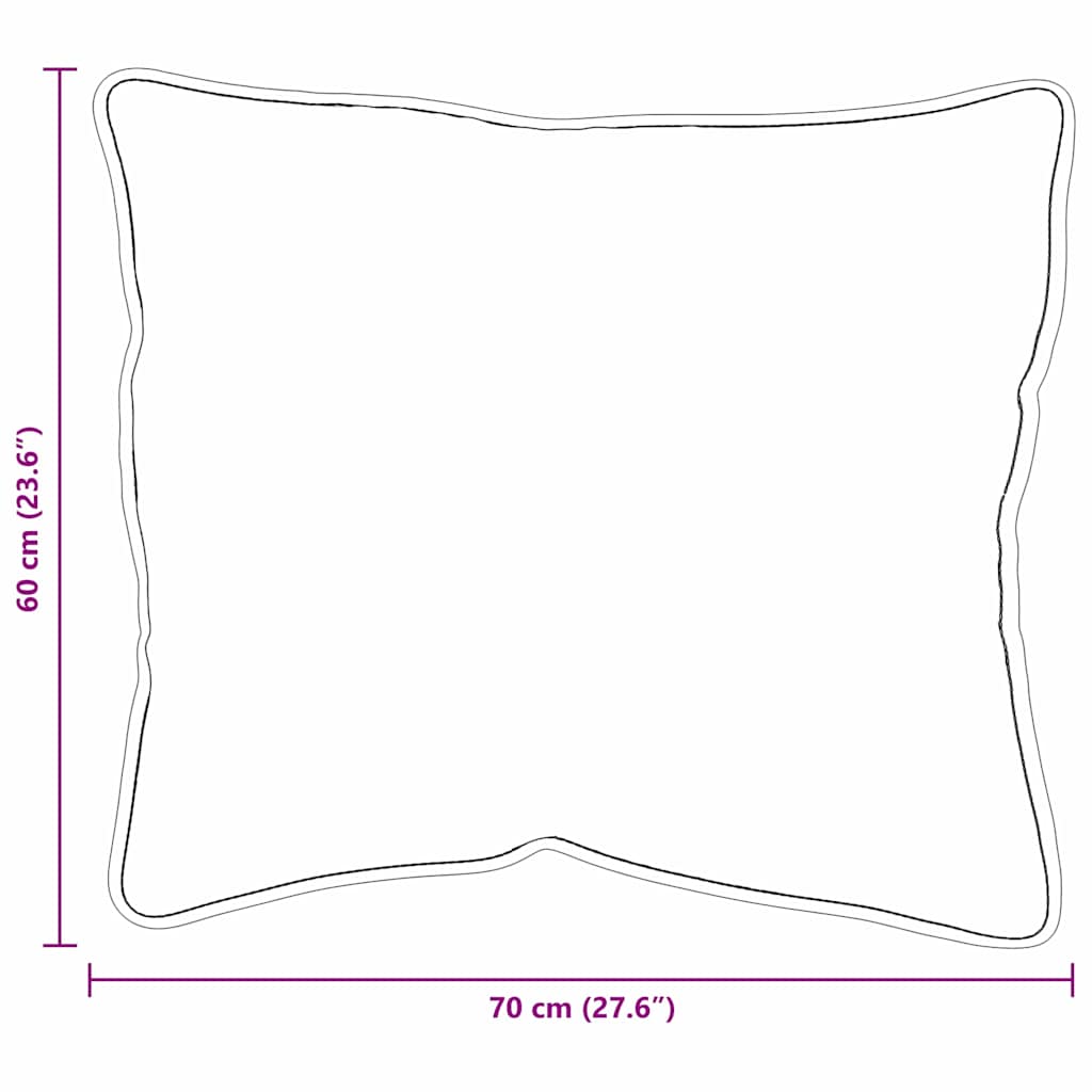 Jastuk s jastukom 2 pcs Bijelo 70 x 61 x 20 cm Poliester