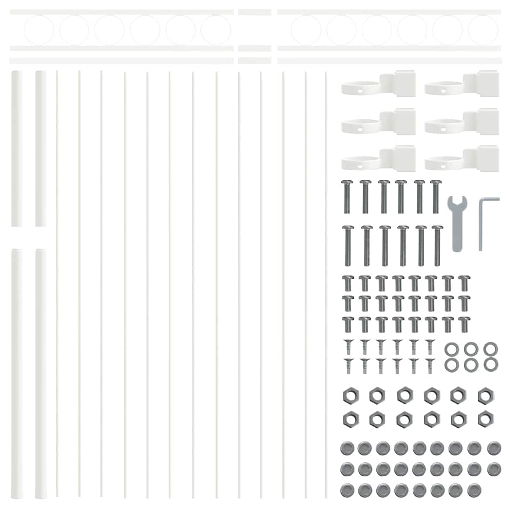 Element Ograde ASSEN Bijelo 170 x 170 cm Čelik